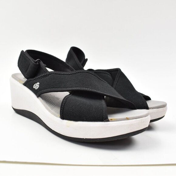 Clarks Cloudsteppers Cali Cove Wedge Platform Sandals - 8.5 - Picture 4 of 13